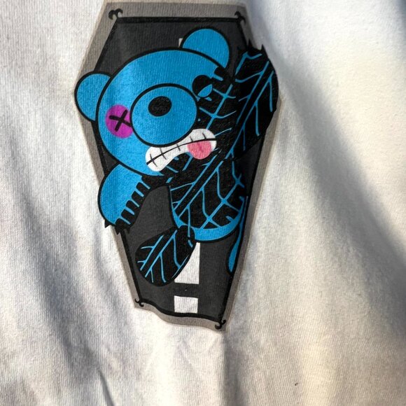 NWOT Deddy Bears 100% Cotton White "Skid Mark" Graphic Print Tee T-Shirt SZ Lrg - Picture 3 of 4